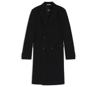 BOSS Zweireihiger Mantel aus Alpaka-Mix - Style H-Hyde-DB-Peak-254, 50551135 Schwarz 48