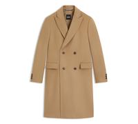 BOSS Zweireihiger Mantel aus Schurwolle mit Kaschmir - Style H-Hyde-DB-Peak-254, 50560269 Beige 48