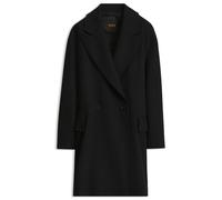 Kurzmantel BOSS ORANGE "Calesarina Premium Damenmode", Damen, Gr. 36, schwarz (schwarz 001), Web, Obermaterial: 50% Wolle, 45% Polyester, 5% sonstige Fasern, unifarben, relaxed fit Po-bedeckend, mit K