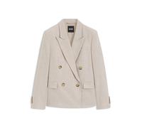 BOSS Zweireihiger Regular-Fit Blazer aus meliertem Flanell - Style Jaleto13, 50569388 Natur 38