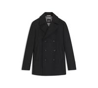 BOSS Zweireihiger Slim-Fit Kurzmantel aus Woll-Mix - Style H-Hyde-Pcoat-234, 50536826 Dunkelgrau 44