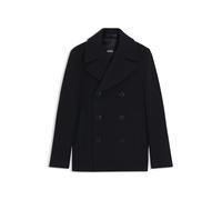 BOSS Zweireihiger Slim-Fit Mantel aus Woll-Mix - Style H-Hyde-Peacoat-264, 50576464 Dunkelblau 50