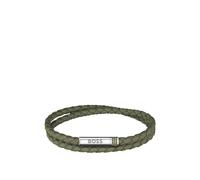 BOSS Zweireihiges, geflochtenes Armband in Grün mit Logo-Verschluss - Style ARES SUMMER, HB1580797 Grün ONESI