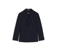 BOSS Zweireihiges Sakko aus Baumwoll-Mix mit Schurwolle und Seersucker-Struktur - Style C-Hanry-DB-254, 50553872 Dunkelblau 102