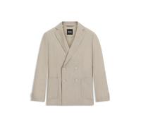 BOSS Zweireihiges Sakko aus fein gemusterter Schurwolle - Style C-Hanry-DB-254, 50553881 Natur 52