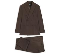 BOSS Zweiteiliger Slim-Fit Anzug aus Stretch-Baumwolle - Style C-Huge-2Pcs-DB-262, 50561848 Dunkelbraun 56