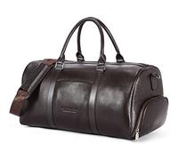 BOSTANTEN Herren/Damen XL Reisetasche echt Ledertasche Weekendertasche Handgepäck Umhängetasche Wochenende Sporttasche Freizeittasche Kaffee