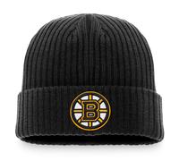 Boston Bruins NHL Fanatics Core Beanie Mütze Schwarz Schwarz