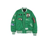 Boston Celtics New Era X Alpha Industries MA-1 NBA Bomberjacke Grün - L
