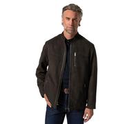 Boston Park Herren große Größen Übergrößen Menswear L-8XL Bikerjacke, Mikrosuede, Zipper dunkeloliv 56+ 836839120-56+