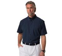 Boston Park Herren große Größen Übergrößen Menswear L-8XL Hemd, Halbarm, Seersucker, Buttondown-Kragen, Comfort Fit Navy blau XXL 837857130-XXL