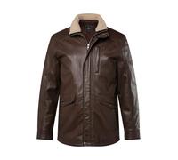 Boston Park Herren große Größen Übergrößen Menswear L-8XL Lederjacke, Leder, Teddykragen, Steppfutter braun 72+ 831897633-72+