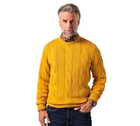 Boston Park Herren große Größen Übergrößen Menswear L-8XL Pullover, Zopfstrick, Rundhals Curry 56+ 842284620-56+