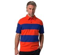 Boston Park Herren große Größen Übergrößen Menswear L-8XL Ringel-Poloshirt, Langarm orangerot 52+ 838016660-52+