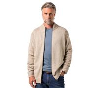 Boston Park Herren große Größen Übergrößen Menswear L-8XL Strickjacke, Twotone-Strick, Stehkragen Natur 64+ 843173375-64+