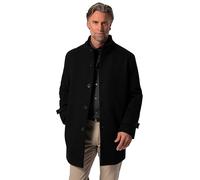 Boston Park Herren große Größen Übergrößen Menswear L-8XL Wolloptik-Mantel, herausnehmbare Blende schwarz 8XL 831620100-8XL