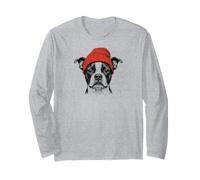 Boston Terrier Beanie Langarmshirt