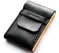 BOSUGE, Zigarettenetui aus Leder for Herren, ultradünnes, tragbares Retro-Zigarettenetui aus Holz, for 20 Zigaretten, Zigaretten-Aufbewahrungsbox