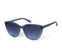 Botaniq Butterfly-Sonnenbrille mit Vollrand-Fassung aus Bio-Acetat in Blau Verlaufend mit Grau getönten Gläsern mit UV-Schutz, für Damen