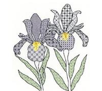 Bothy Threads Blackwork Kreuzstich-Set "Iris", 30x33cm, XBW5, Zählmuster