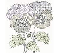 Bothy Threads Blackwork Stickpackung Stiefmütterchen Zählmuster