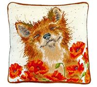 Bothy Threads Gobelin-Stickkissen Set Mohnfeld, 35,5x35,5cm, THD33, Stickbild vorbedruckt