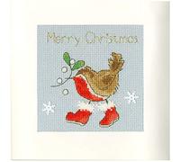 Bothy Threads Grußkarte Kreuzstich-Set Schritt in den Weihnachten