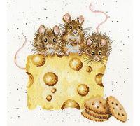 Bothy Threads Kreuzstich-Set Cracker über Käse, 26x26cm, multifarbig