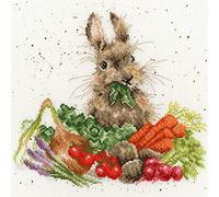 Bothy Threads Kreuzstich-Set Hase und Gemüse, 26x26cm, XHD52, Zählmuster