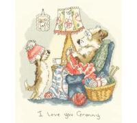 Bothy Threads Kreuzstich Set mit Zählmuster Ich liebe dich Oma