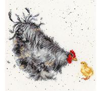 Bothy Threads Kreuzstich-Set Mutter Henne, 26x26cm, XHD50, Zählmuster