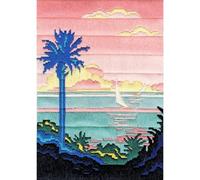 Bothy Threads Langstich Set Motiv-Umrisse sind bedruckt Englische Riviera