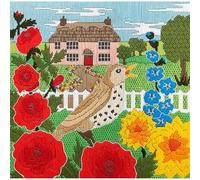 Bothy Threads The Home of Happy Stitching Langstich Set Motiv-Umrisse sind bedruckt Seidige Szenen: Bauerngarten