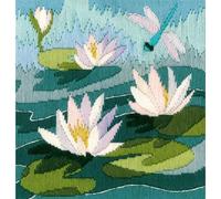 Bothy Threads The Home of Happy Stitching Langstich Set Motiv-Umrisse sind bedruckt Wasserlilien