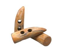 BOTIBOTON - 2 Knebelknöpfe aus echtem Naturhorn für Mäntel und Jacken - Große trachtenknöpfe - Knebelknopf für cardigans 49 mm - Buttons, knopf, horns - Hergestellt und versandt aus Spanien. Farbe