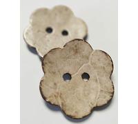 BOTIBOTON - 2 Knöpfe KOKOSNUSS, kleine und große babyknöpfe, kinderknöpfe - 2 Löcher - Bi-Colour Braun/Holz- HERGESTELLT und VERSANDT aus Spanien (Durchmesser 38 mm)