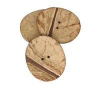 BOTIBOTON - 2 Knöpfe KOKOSNUSS, kleine und große babyknöpfe, kinderknöpfe - 2 Löcher - Bi-Colour Braun/Holz- HERGESTELLT und VERSANDT aus Spanien (Durchmesser 38 mm)