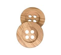 BOTIBOTON - 4 große Olivenholzknöpfe - 44 mm - Große Knöpfe für Wolle - 4 große Löcher - Hergestellt und versandt aus Spanien -