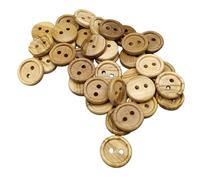 BOTIBOTON - 50 holzknoepfe - holz knoepfe - Olivenholzknöpfe - 2 Löch- knopf für kinderknöpfe groß und kleine - beige buttons- Annähen - Hergestellt und versandt aus SPANIEN (12 mm)
