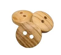 BOTIBOTON - 50 holzknoepfe - knöpfe fur kinder - kinderknöpfe groß und kleine holz knopf - 2 Löcher - WENDBAR - Gewachstes Olivenholz - Annähen - Hergestellt und versandt aus SPANIEN (12 mm)