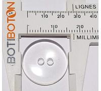 BOTIBOTON - 50 Klarsichtknöpfe - Reversibel - Basteln - Nähen (6 Größen verfügbar) - Hergestellt und versandt aus Spanien