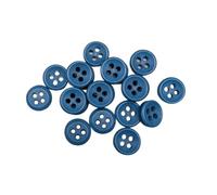 Botiboton - 50 Knöpfe für Hemden in warmen Farben - 5 Größen und 12 Farben zur Auswahl - mit 4 Löchern von 2 mm - Made in Spain - Versand aus Spanien - Farbe Oil Blue, Größe 10 mm