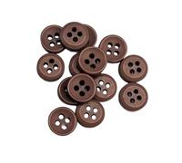 Botiboton - 50 Knöpfe für Hemden in warmen Farben - 5 Größen und 12 Farben zur Auswahl - mit 4 Löchern von 2 mm - Made in Spain - Versand aus Spanien - Farbe Braun, Größe 8 mm