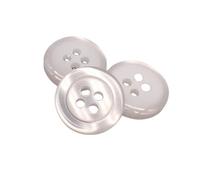 BOTIBOTON - 50 Knöpfe in Perlmuttoptik - 5 Größen zum Annähen - 11 Farben zur Auswahl - Hemden, Mäntel, Jacken und babyknöpfe, kinderknöpfe - Hergestellt aus Spanien (perlmutt Weiß, 15 mm)