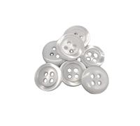 BOTIBOTON - 50 Knöpfe in Perlmuttoptik - 5 Größen zum Annähen - 11 Farben zur Auswahl - Hemden, Mäntel, Jacken und babyknöpfe, kinderknöpfe - Hergestellt aus Spanien (perlmutt Weiß, 12 mm)