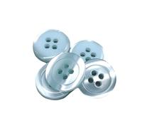 BOTIBOTON - 50 Knöpfe in Perlmuttoptik - 5 Größen zum Annähen - 11 Farben zur Auswahl - Hemden, Mäntel, Jacken und babyknöpfe, kinderknöpfe - Hergestellt aus Spanien (perlmutt Hellblau, 15 mm)