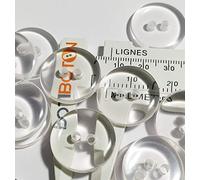 BOTIBOTON - 50 Knöpfe Klarsichtknöpfe - Reversibel - annähen knopf für baby, cardigans, babyknöpfe, kinderknöpfe - Nähen (6 Größen verfügbar) - Hergestellt und versandt aus Spanien (15 mm)