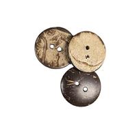 BOTIBOTON - 50 Knöpfe KOKOSNUSS, kleine und große babyknöpfe, kinderknöpfe - 2 Löcher - Bi-Colour Braun/Holz- HERGESTELLT und VERSANDT aus Spanien (Durchmesser 20 mm)