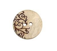 BOTIBOTON - 50 Knöpfe KOKOSNUSS WEISSE, kleine und große babyknöpfe, kinderknöpfe - 4 Designs in Weiß und Laser - knoepfe für Wolle, Strickjacke HERGESTELLT aus Spanien (Durchmesser 15 und 20 mm)