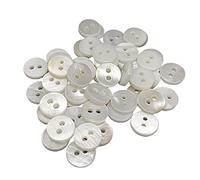 BOTIBOTON - 50 Nacar Naturmuschelknöpfe (Fluss) - Nähzubehör - Made in and Sent from SPAIN - Made in SPAIN -